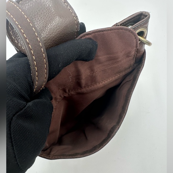 Fossil Brown Distressed Leather Crossbody - Picture 4 of 7